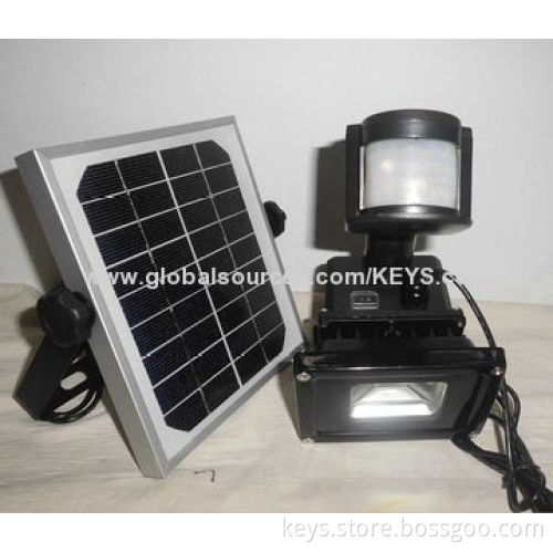 Adjustable PIR 10W Solar Sensor Garden Flood Wall Light with Super Bright Outdoor